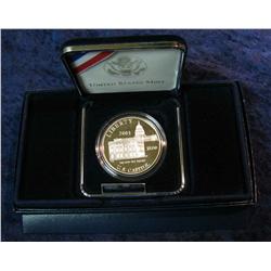 2054. 2001 P Capitol Proof Silver Dollar. Original as issued.