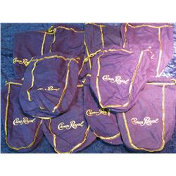 2056. (10) Crown Royal Velvet Draw String Bags. Empty.