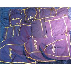 2057. (10) Crown Royal Velvet Draw String Bags. Empty.