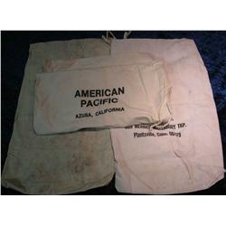 2059. Eastern Coin Co.; American Pacific; & a blank Large Money Bags.