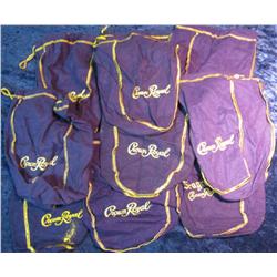 2064. (10) Crown Royal Velvet Draw String Bags. Empty.