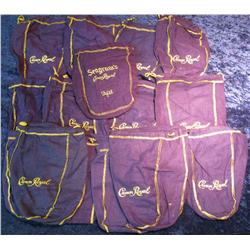 2065. (16) Crown Royal Velvet Draw String Bags. Empty.