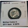 2075. 1944 S Mercury Dime. Gem BU.