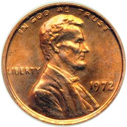 1972 Lincoln 1C. Dbld Die Obv