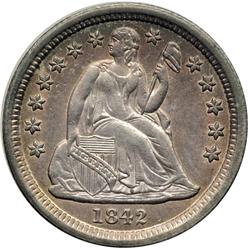 1842 Liberty Seated 10C