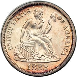 1882 Liberty Seated 10C