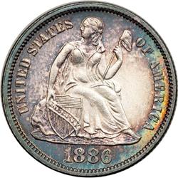 1886 Liberty Seated 10C