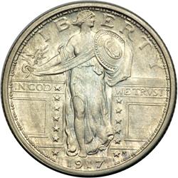 1917 Liberty Standing 25C. Type 1