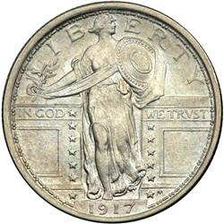 1917 Liberty Standing 25C. Type 1