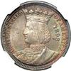 Image 1 : 1893 Isabella 25C NGC MS62