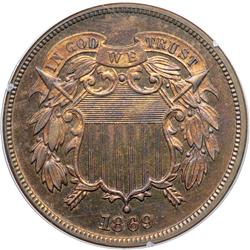 1869 2C PCGS PF64 RB