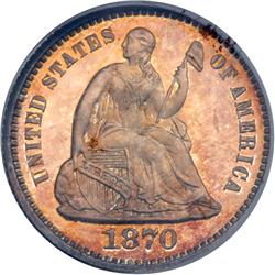 1870 Liberty Seated H10C