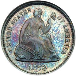 1873 Liberty Seated H10C NGC Proof 65