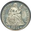 Image 1 : 1874 Liberty Seated 10C. Arrows