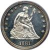Image 1 : 1881 Liberty Seated 25C