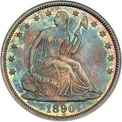 1890 Liberty Seated 50C NGC Proof 65