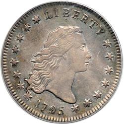 1795 Flowing Hair Dollar PCGS AU53 Silver Plug