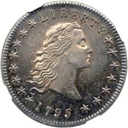 1795 Flowing Hair $1. 3 Leaves NGC MS64