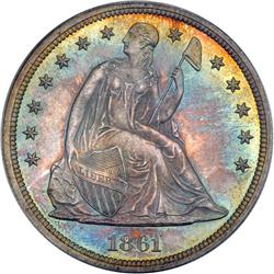 1861 Liberty Seated $1