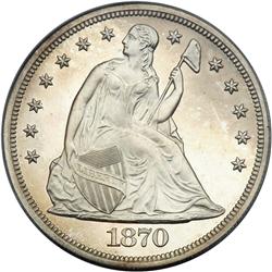 1870 Liberty Seated $1