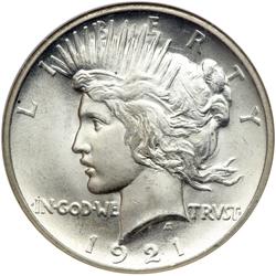 1921 Peace $1 NGC MS65