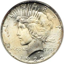 1923 Peace $1 NGC MS66
