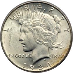 1934-D Peace $1