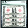 Image 1 : 1923, $1 United States Note. Cut Sheet of Four. PCGS