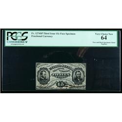 Fr. 1274SP 15c Third Issue Face and Back Specimens PCGS
