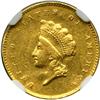 Image 1 : 1855-C $1 Gold Indian