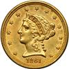 Image 1 : 1861 $2.50 Liberty