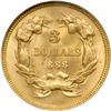 Image 2 : 1888 $3 Gold NGC MS65