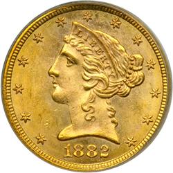 1882-S $5 Liberty