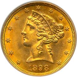 1898-S $5 Liberty