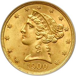 1900 $5 Liberty