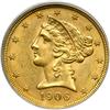 Image 1 : 1906-D $5 Liberty