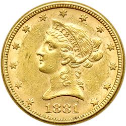 1881 $10 Liberty