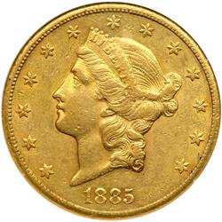 1885-CC $20 Liberty NGC AU55