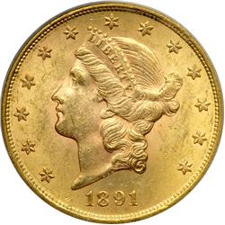 1891-S $20 Liberty