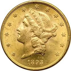1893-S $20 Liberty