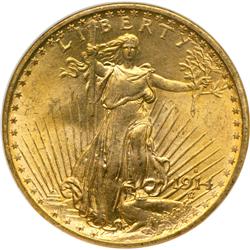 1914-S $20 St. Gaudens NGC MS66