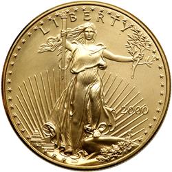 2000 $50.00 1 oz Gold Eagle. UNC