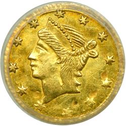 n.d. (1852/4) Quarter Dollar Round. Breen and Gillio-224. Rarity 3. NGC MS62