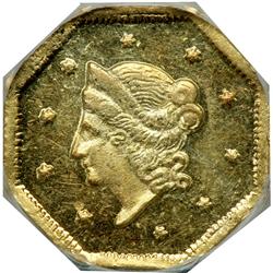 1854 Dollar Octagonal. Breen and Gillio-508. High Rarity 4. NGC MS63
