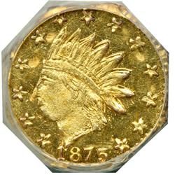 1875 Quarter Dollar Octagonal. NGC MS62