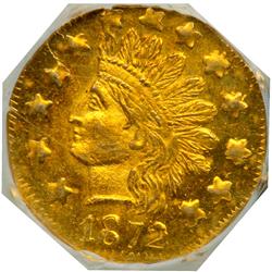 1872 Half Dollar Octagonal. NGC MS64