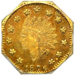 1876 Dollar Octagonal. Breen and Gillio-1115. Rarity 6. PCGS MS63