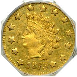 1873 Dollar Octagonal. Breen and Gillio-1123. High Rarity 4. PCGS AU58