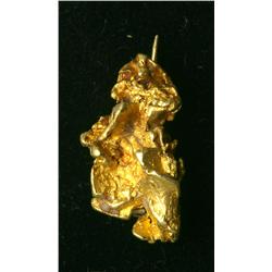 Gold Nugget On A 14kt. Gold Pin