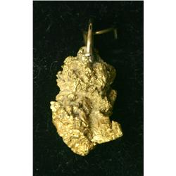 Gold Nugget With A Loop In 14kt. Gold